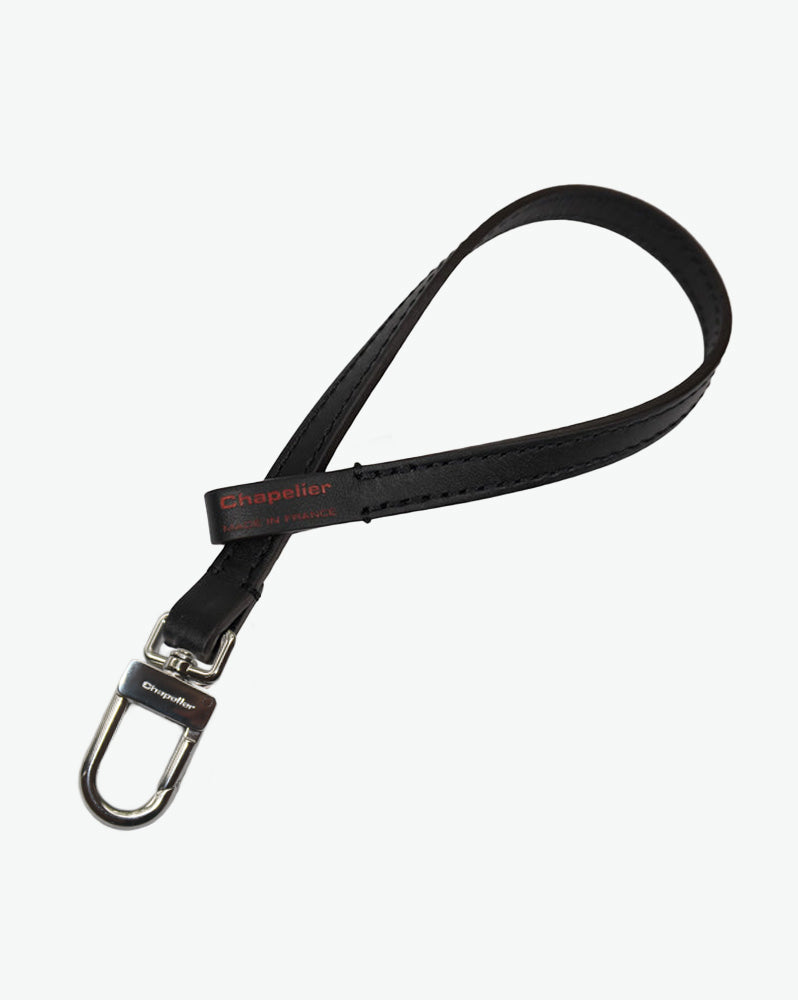 1660L lanyard, S size, Hervé Chapelier, 09 noir, leather