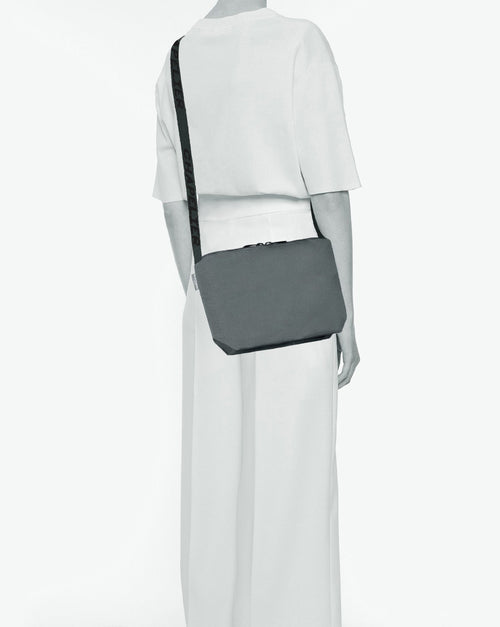 1754CJQ crossbody bag rectangular bottom, large and long labeled “Chapelier” handle in polyamide , L size, polyamide