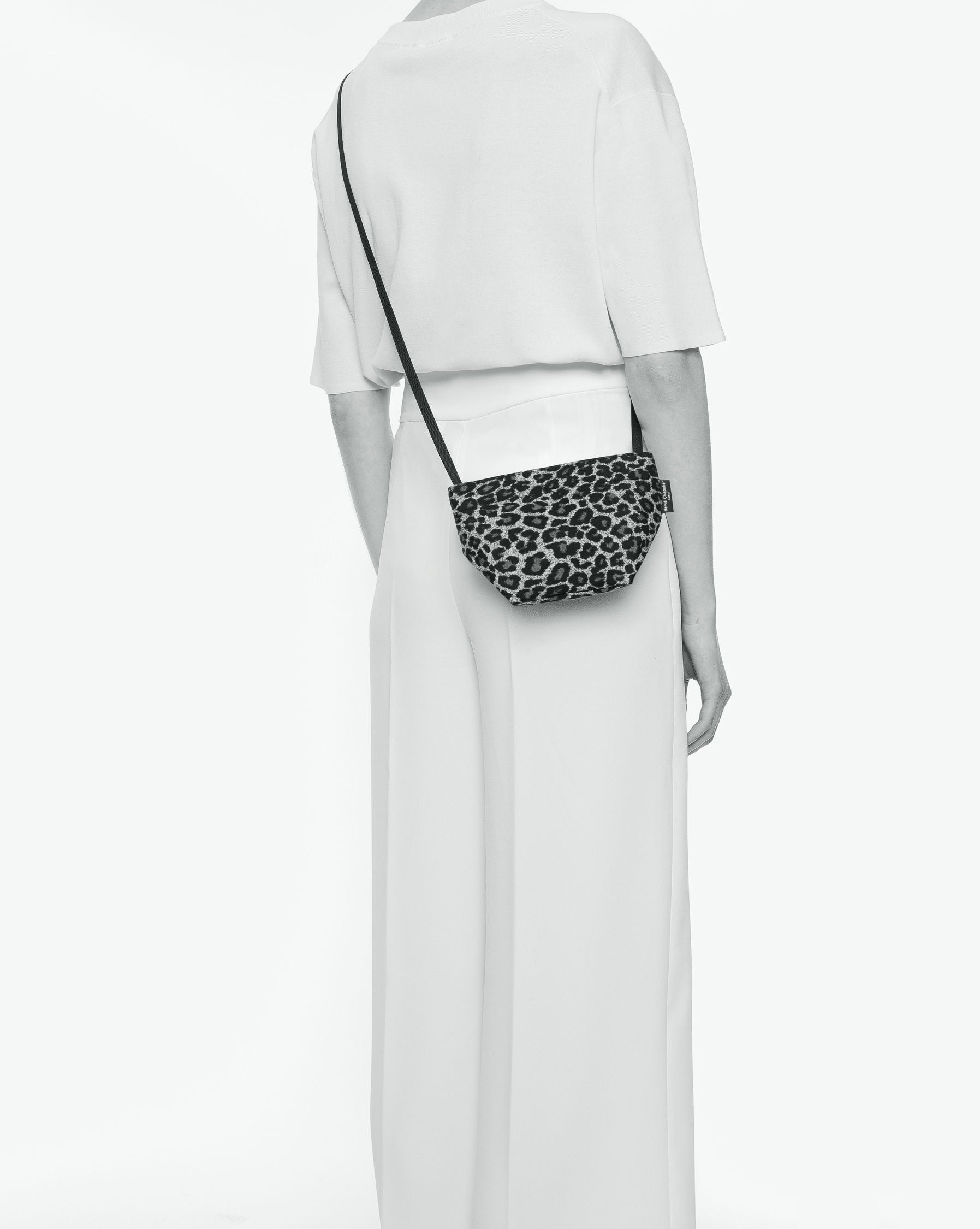 1927F Crossbody bag - Panthere Blanc Gris in printed nylon – HERVE