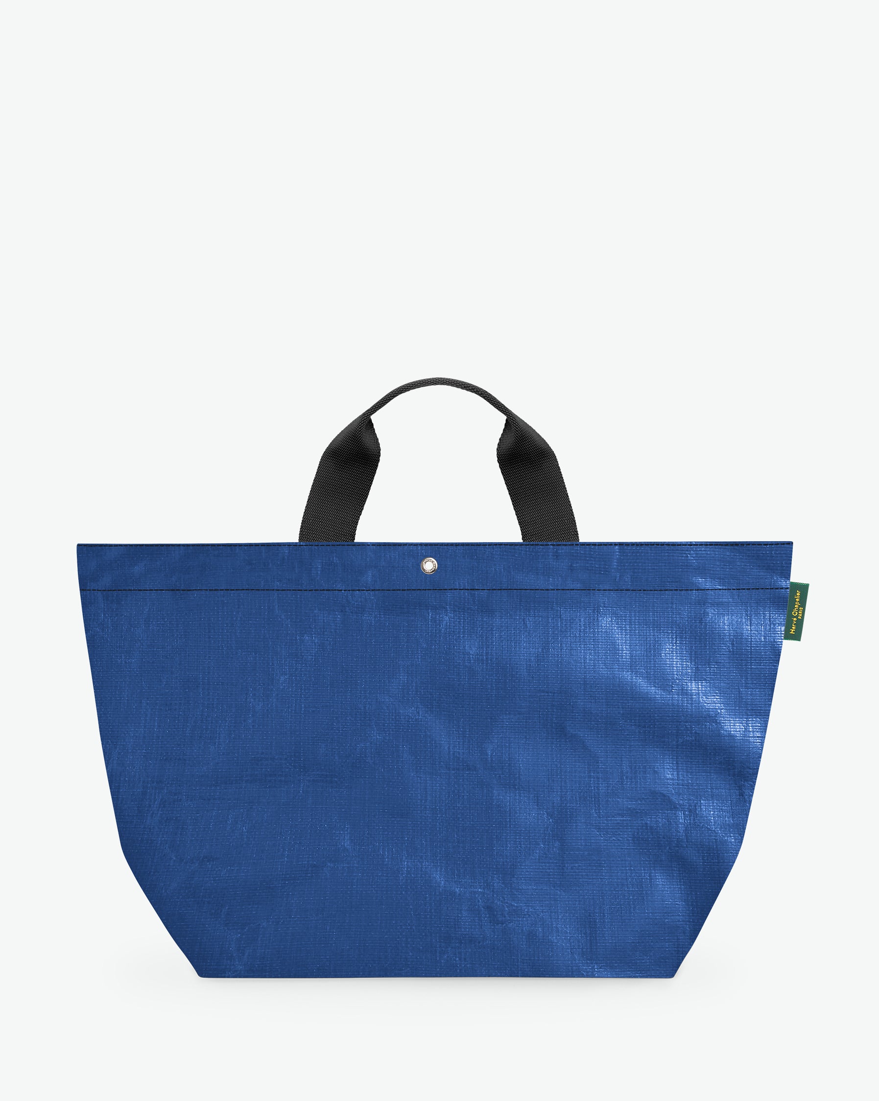2014PP handbag rectangular bottom, short polyamide handles, L size, Hervé Chapelier, decorative eyelet, 1709 acapulco noir, polyethylene