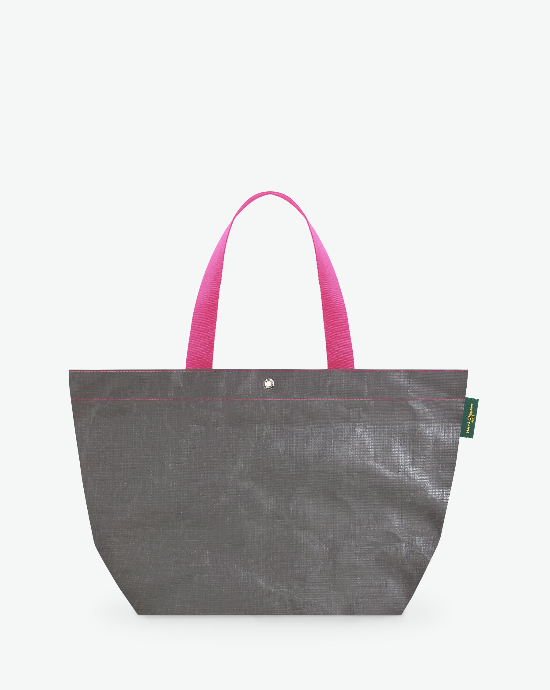 Sac cabas marché coloré en polypropylène, à fond rectangulaire et dans une taille M, aux poignées longues de couleur en polyamide et à l'œillet décoratif. Idéal pour un porté à l'épaule.
