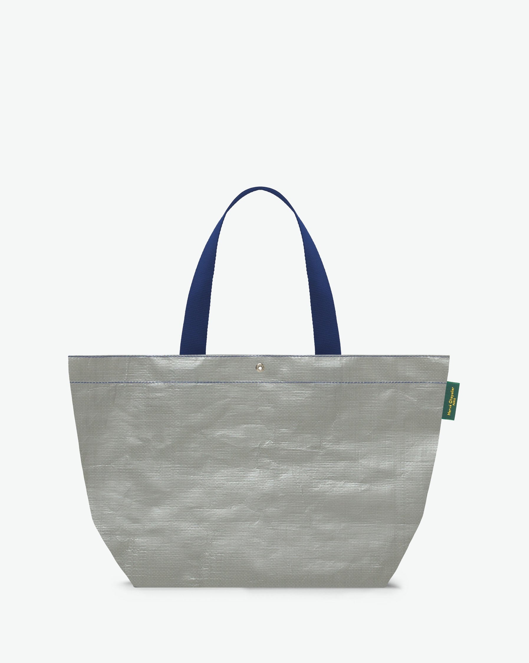 Sac cabas marché coloré en polypropylène, à fond rectangulaire et dans une taille M, aux poignées longues de couleur en polyamide et à l'œillet décoratif. Idéal pour un porté à l'épaule.