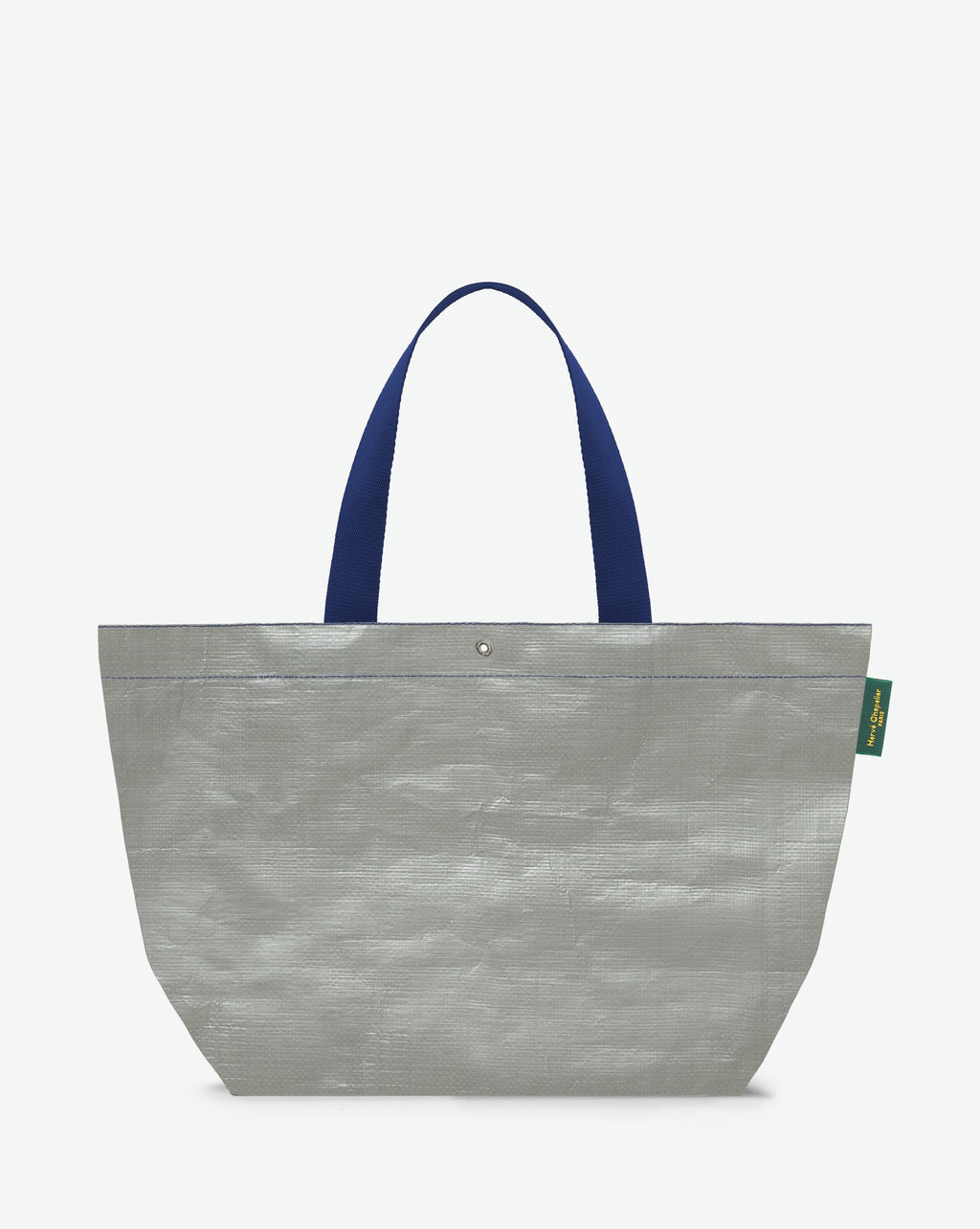 Sac cabas marché coloré en polypropylène, à fond rectangulaire et dans une taille L, aux poignées longues de couleur en polyamide et à l'œillet décoratif. Idéal pour un porté à l'épaule.
