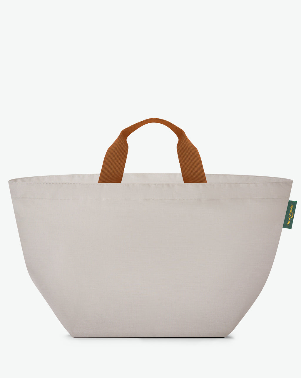 Packshot of a 848C travel bag square bottom with short polycotton handles and a zipper and an inside pocket. This extra-large bag is made of solid polyamide. Sac cabas a poignees courtes en polyamide uni format XL