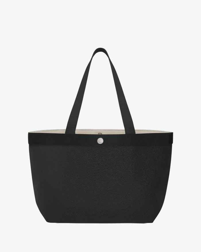 "Sac à main en toile enduite grainée
en taille L