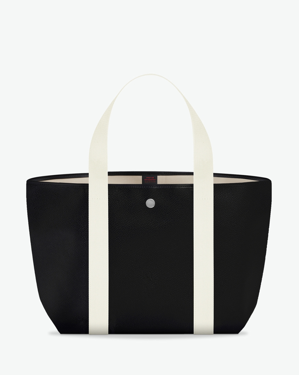 Hervé Chapelier - - "Sac porté épaule en toile enduite grainée