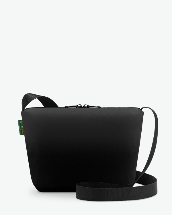 Hervé Chapelier -  - "Packshot of a 1752N shoulder crossbody bag
with a large and long handle in polyamide and a zip with double closure
The bag is made of solid nylon, in a rectangular size
Sac bandouliere epaule en nylon uni taille S"