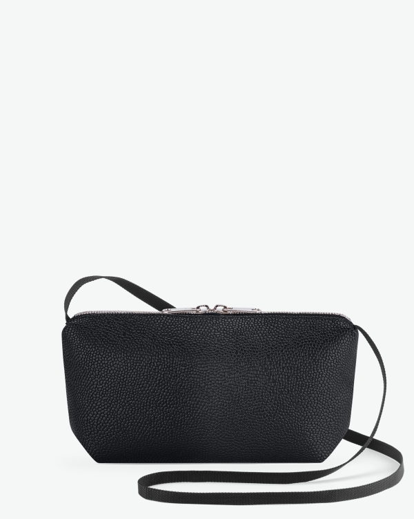 Hervé Chapelier -  - "Packshot of a 2784G rectangular crossbody bag
with a zipper and a long handle in polyamide webbing in a size S.
Bag made of pebbled grain coated canvas.
Sac bandoulière toile enduite dans une taille S"