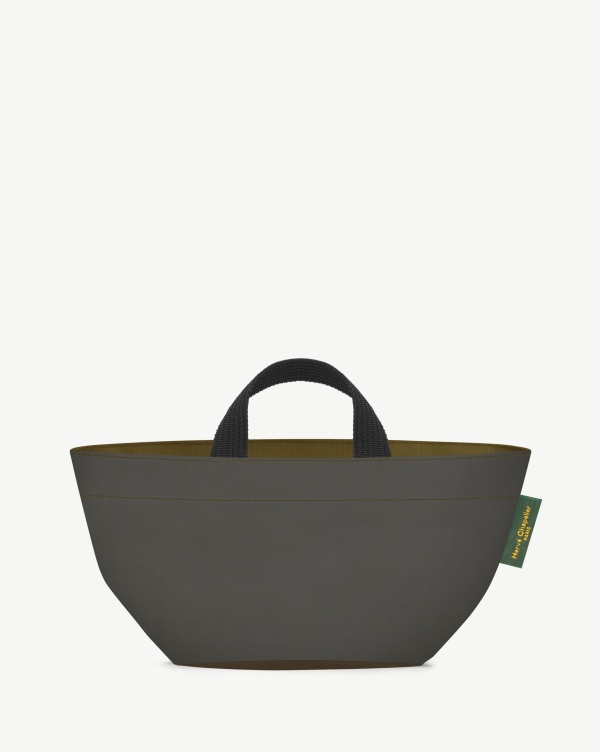 Hervé Chapelier -  - "Packshot of a 901N tote bag
with short polyprop handles and a zipper.
The bag is made of two tone nylon in a small size.
Sac cabas a poignees courtes en nylon bicolore dans un format S"