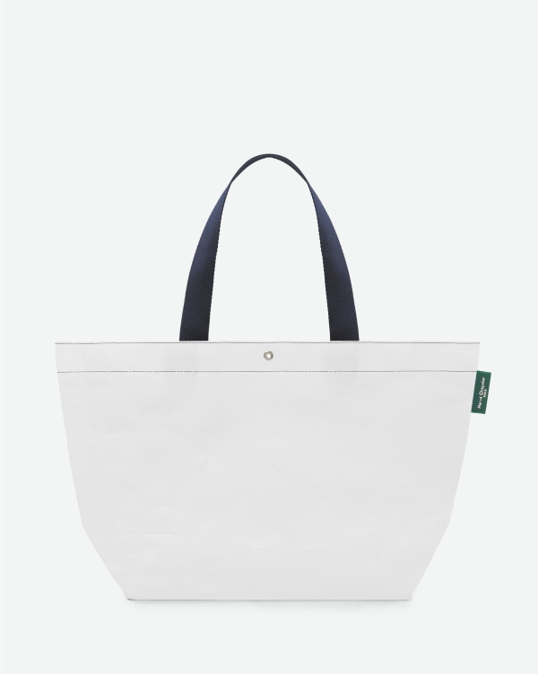 Hervé Chapelier - 4014PP-0119 - BLANC MARINE - Shopping bag rectangular bottom