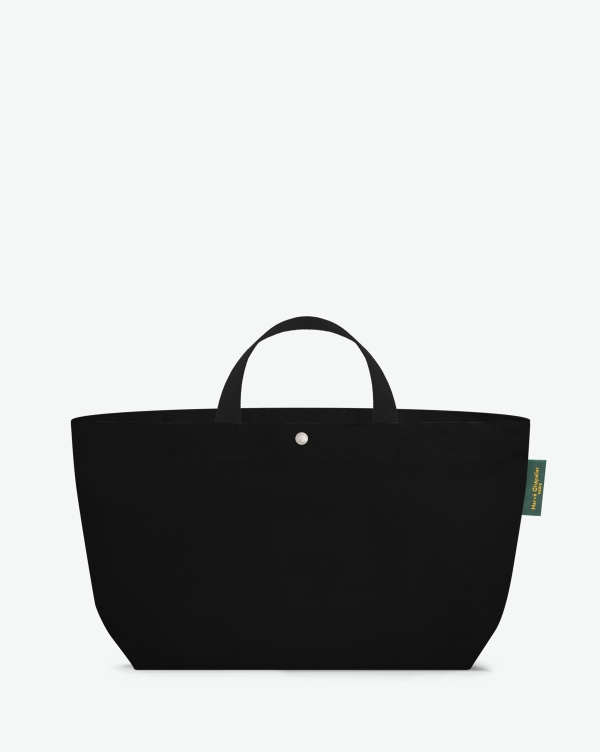 Hervé Chapelier -  - "Packshot of a 1837C travel bag rectangular bottom
with short polycotton handles and a zipper and an inside pocket.
The bag is made of polyamide in a large size.
Sac cabas a poignees courtes en polyamide uni format L"
