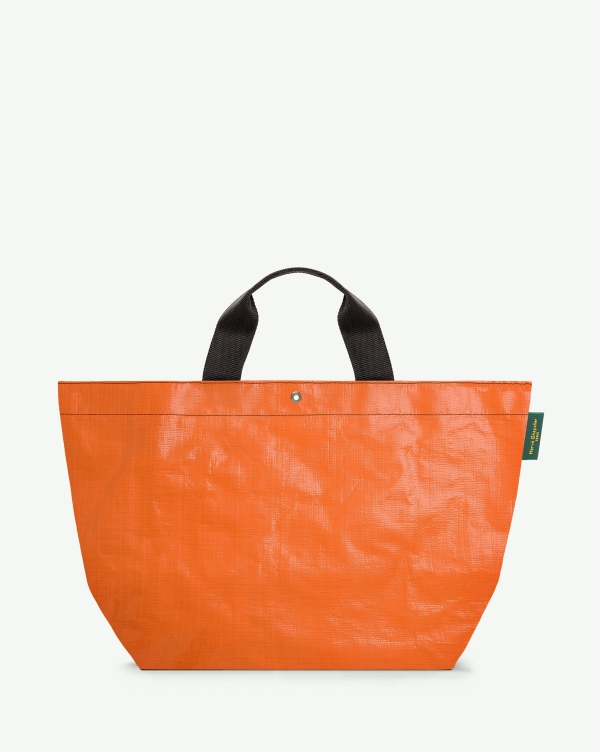 Hervé Chapelier -  - "Packshot of a 2012PP market tote bag
with short polyamide handles and a rectangular bottom.
The bag is made of polyethylene in a medium size.
Sac cabas marche a poignees courtes en polyethylene dans un format M"