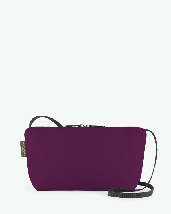 Hervé Chapelier -  - "Packshot of a 2884N shoulder crossbody bag
with a long handle in polyamide webbing and a zip with double closure.
The bag is made of solid nylon, in a rectangular size.
Sac bandouliere epaule en nylon uni taille S"