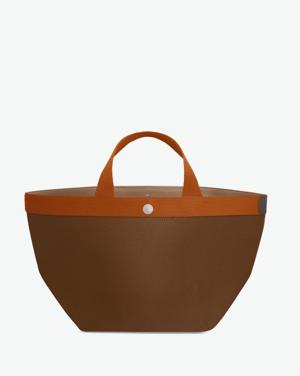 Hervé Chapelier -  - "Packshot of a 707GP tote bag
with short handles and polycotton webbing and an inside pocket.
The bag is made of pebbled grain coated canvas in a medium size.
Sac cabas en toile enduite dans un format M
"