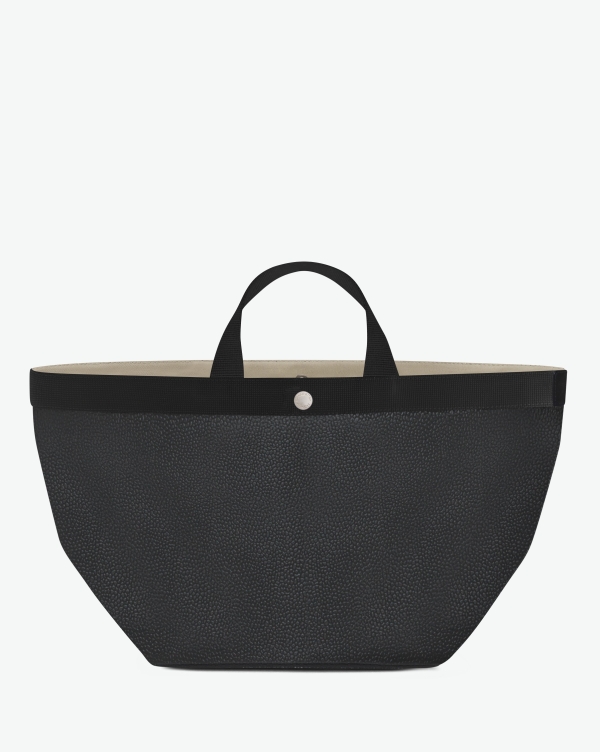 Hervé Chapelier -  - "Packshot of a 725GP tote bag
with short handles and polycotton webbing and an inside pocket.
The bag is made of pebbled grain coated canvas in a large size.
Sac cabas en toile enduite dans un format L"