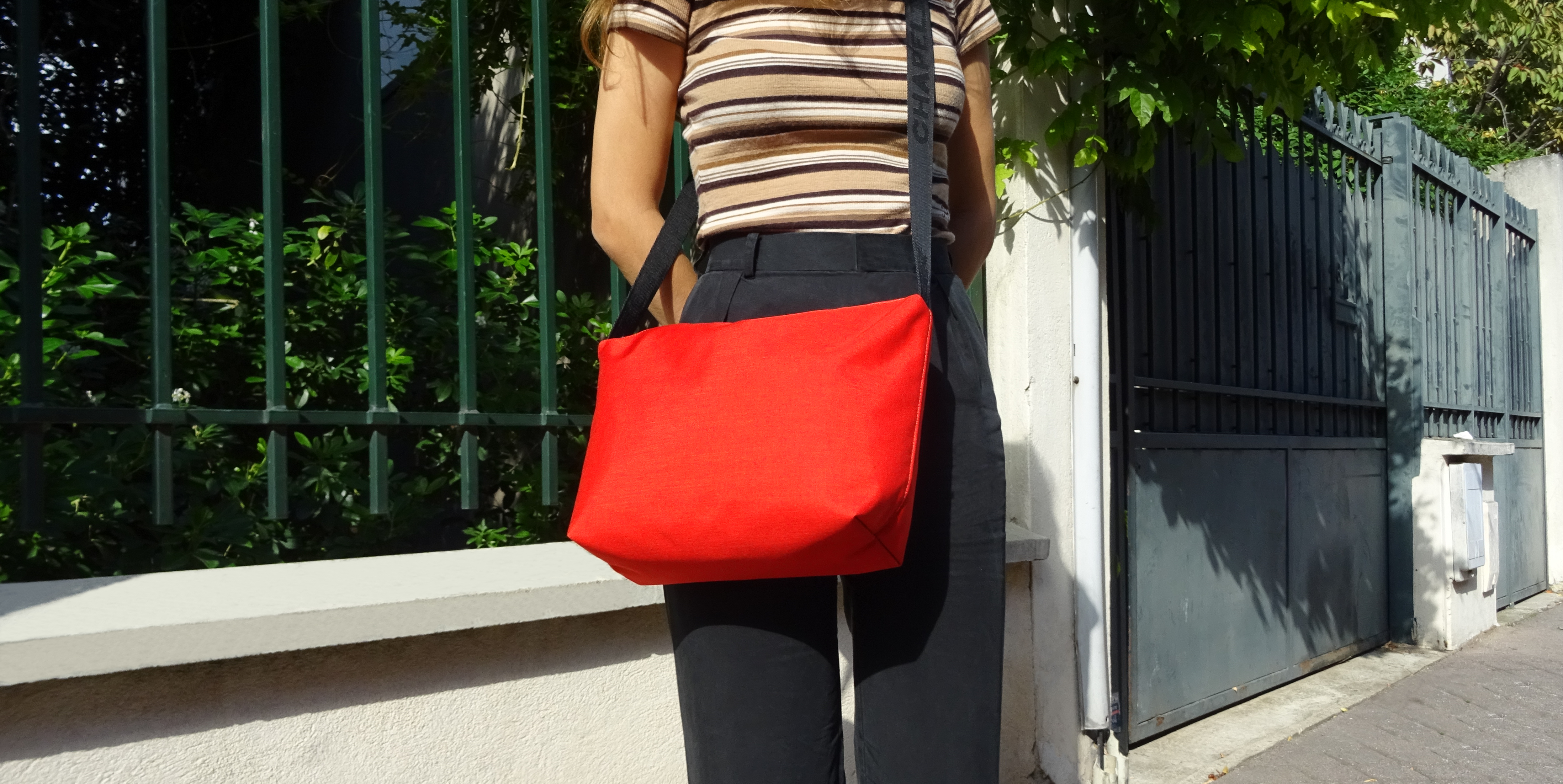 Hervé Chapelier - 1754CJQ - Sac bandoulière fond rectangulaire